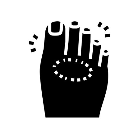 toe pain body ache glyph icon vector. toe pain body ache sign. isolated symbol illustrationのイラスト素材