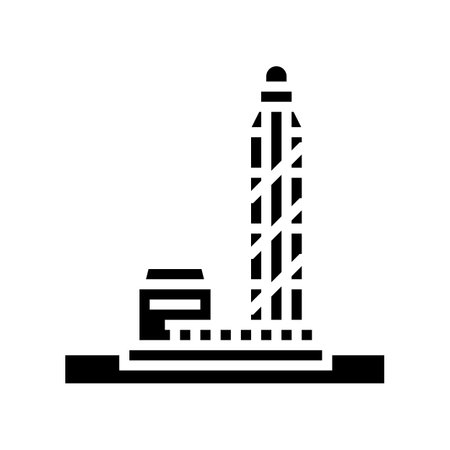 core drilling steel production glyph icon vector. core drilling steel production sign. isolated symbol illustrationのイラスト素材