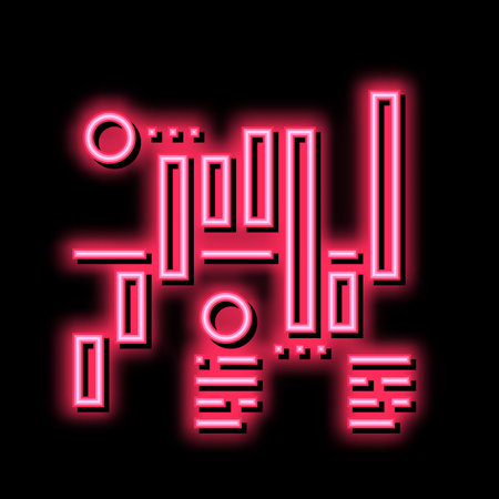 market rate infographic neon glow icon illustrationのイラスト素材