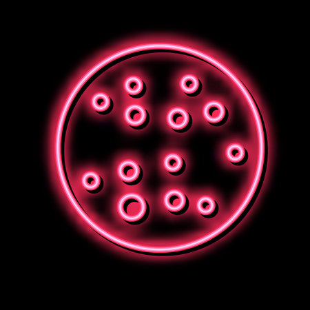 chronic blistering skin disease neon glow icon illustrationのイラスト素材