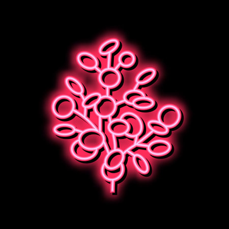 eucalyptus aromatherapy neon glow icon illustrationのイラスト素材