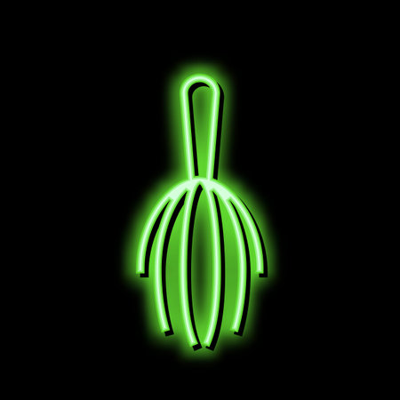 massage leisure neon glow icon illustrationのイラスト素材