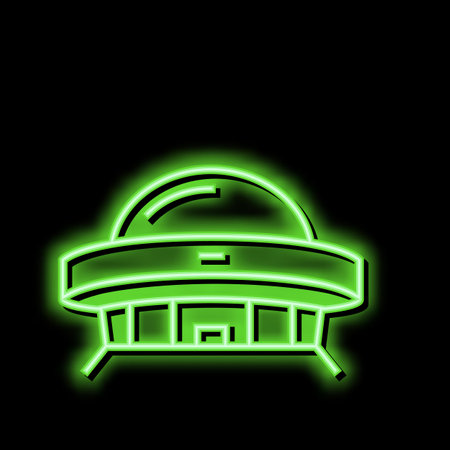 construction planetarium neon glow icon illustrationのイラスト素材