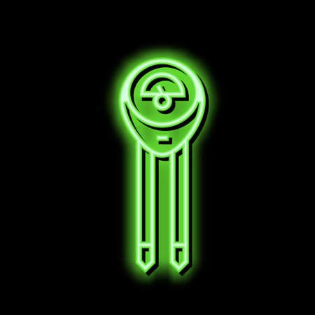 acidity meter device neon glow icon illustrationのイラスト素材