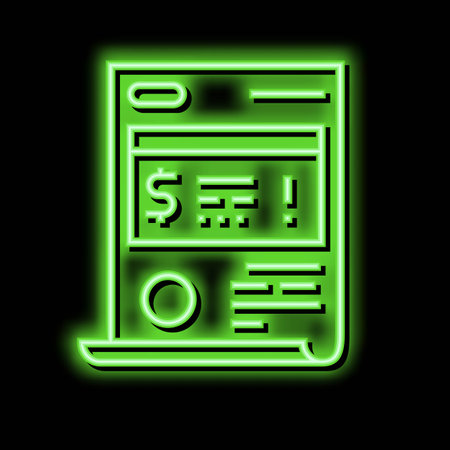 penalty law dictionary neon glow icon illustrationのイラスト素材