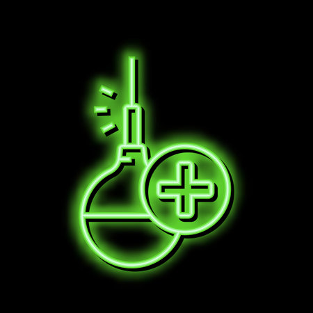 enema tool neon glow icon illustrationのイラスト素材
