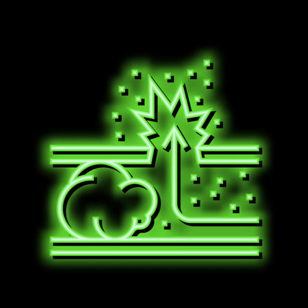 brain blood stroke neon glow icon illustrationのイラスト素材