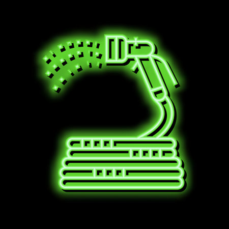 spray hose gardening neon glow icon illustrationのイラスト素材