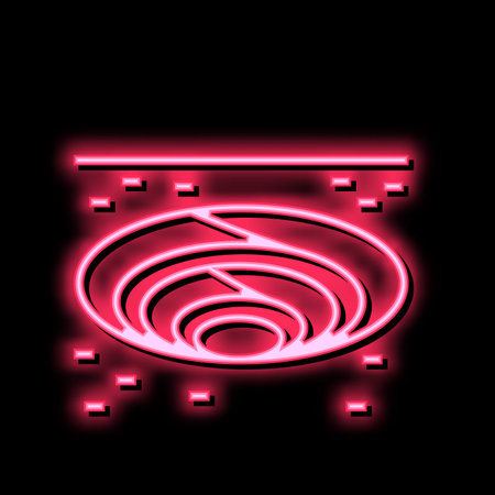 quarry stone neon glow icon illustrationのイラスト素材