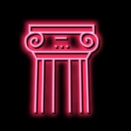 greek column color icon vector color illustrationのイラスト素材