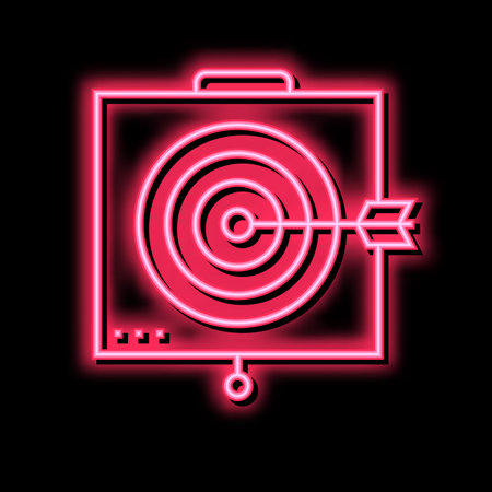 arrow on target color icon vector illustrationのイラスト素材
