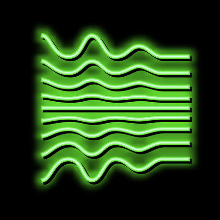 noise waves neon glow icon illustrationのイラスト素材