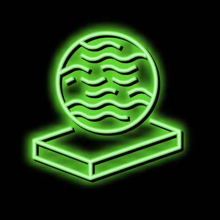 glass mineral wool neon glow icon illustrationのイラスト素材