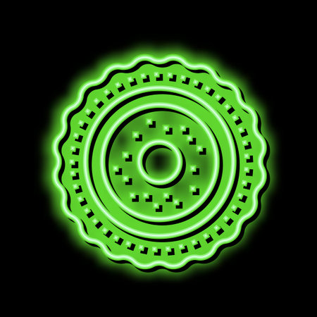 egg cell neon glow icon illustrationのイラスト素材