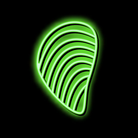 mussels ocean neon glow icon illustrationのイラスト素材