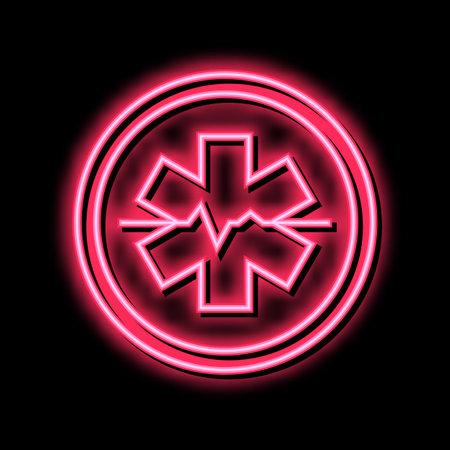 emergency ambulance hospital sign color icon vector illustrationのイラスト素材