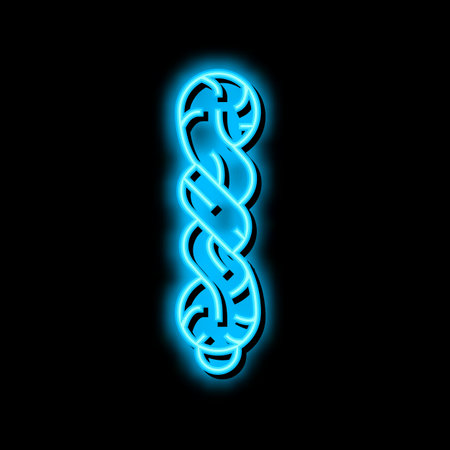 thread fiber silk neon glow icon illustrationのイラスト素材