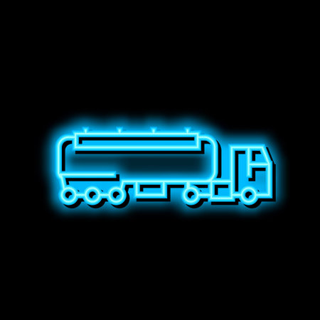 canister for fuel neon glow icon illustrationのイラスト素材