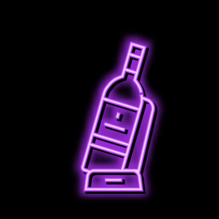 holder wine neon glow icon illustrationのイラスト素材