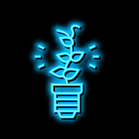 alternative energy neon glow icon illustrationのイラスト素材