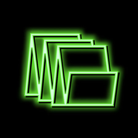 floor tiles neon glow icon illustrationのイラスト素材