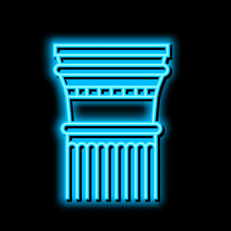column ancient rome neon glow icon illustrationのイラスト素材