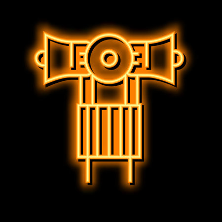 siren emergency equipment neon glow icon illustrationのイラスト素材