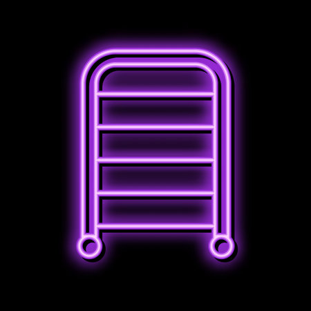 meat department rack neon glow icon illustrationのイラスト素材