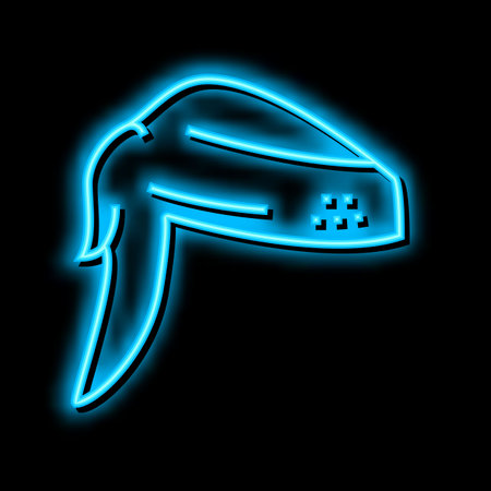 wing 2 joint chicken neon glow icon illustrationのイラスト素材