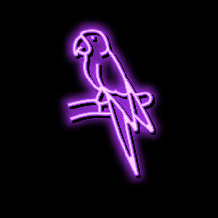 the lears macaw bird exotic color icon vector illustrationのイラスト素材