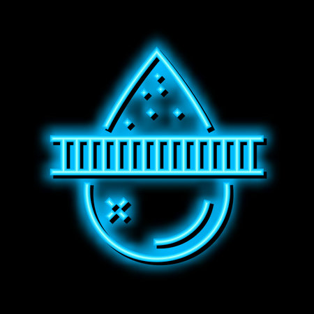 filtered water neon glow icon illustrationのイラスト素材