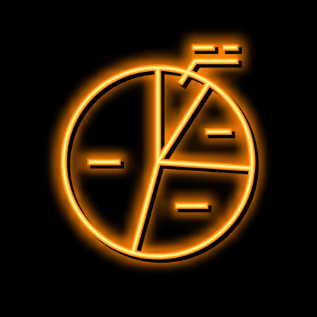 pie chart neon glow icon illustrationのイラスト素材