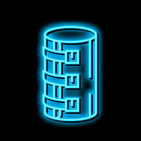 bandage medical neon glow icon illustrationのイラスト素材