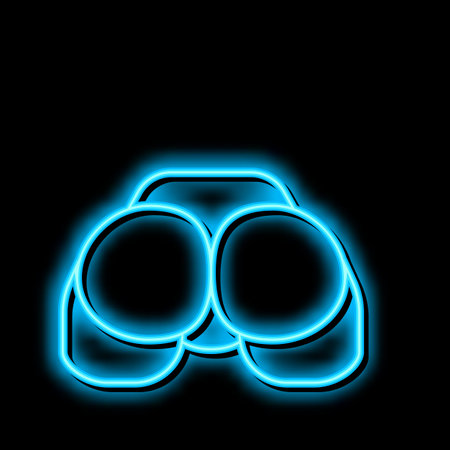 butt sex toy neon glow icon illustrationのイラスト素材