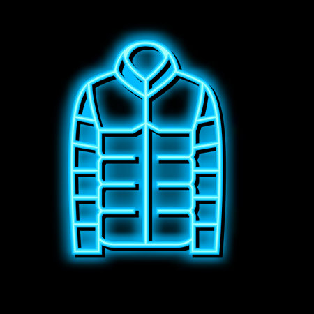 jacket clothing neon glow icon illustrationのイラスト素材