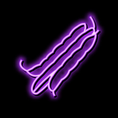 green bean fresh color icon vector illustrationのイラスト素材