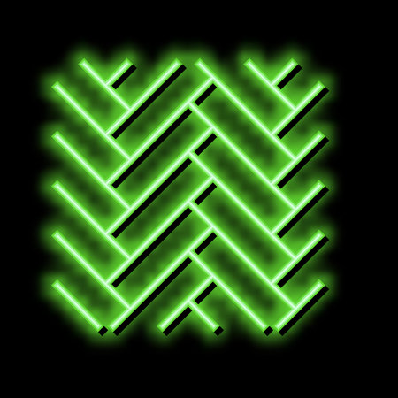 wood flooring parquet neon glow icon illustrationのイラスト素材