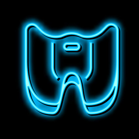 seat cushion neon glow icon illustrationのイラスト素材