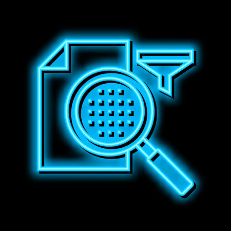 filter paper for filtration neon glow icon illustrationのイラスト素材