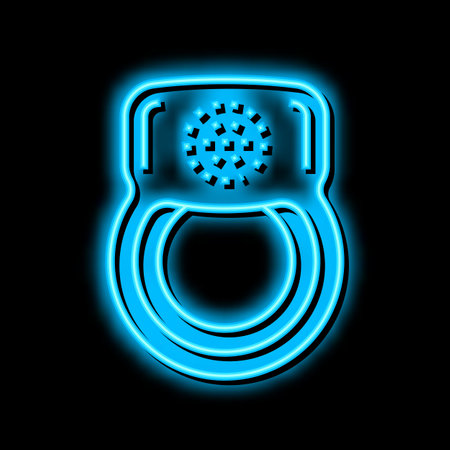 ring sex toy neon glow icon illustrationのイラスト素材