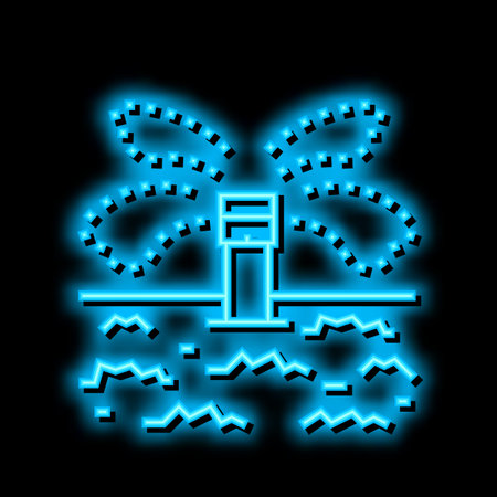 irrigation system for watering neon glow icon illustrationのイラスト素材