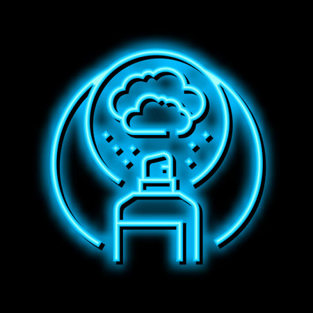 aerosol spray neon glow icon illustrationのイラスト素材