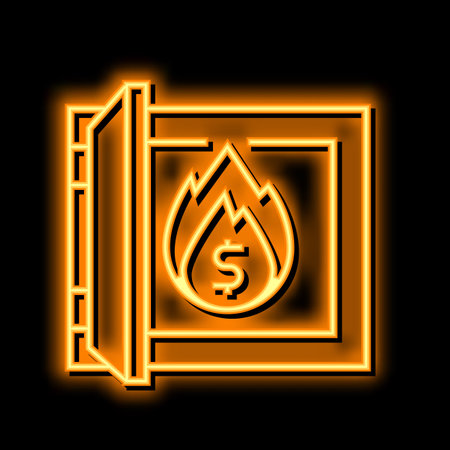 asset inflation neon glow icon illustrationのイラスト素材