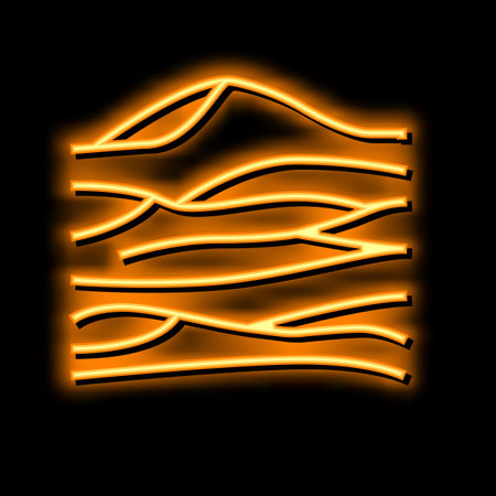 desert egypt neon glow icon illustrationのイラスト素材