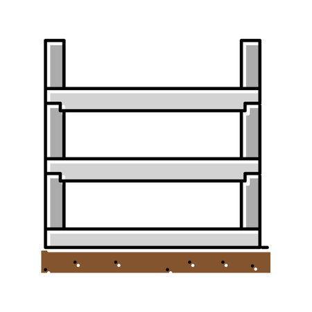 rcc beam building structure color icon vector illustrationのイラスト素材