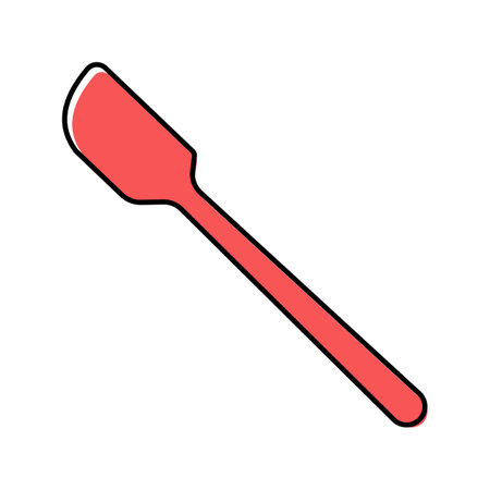 silicone spatula kitchen cookware color icon vector illustrationのイラスト素材