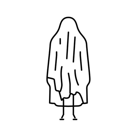 dead ghost line icon vector illustrationのイラスト素材