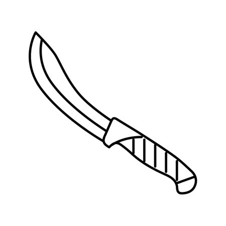 knife butcher line icon vector illustrationのイラスト素材