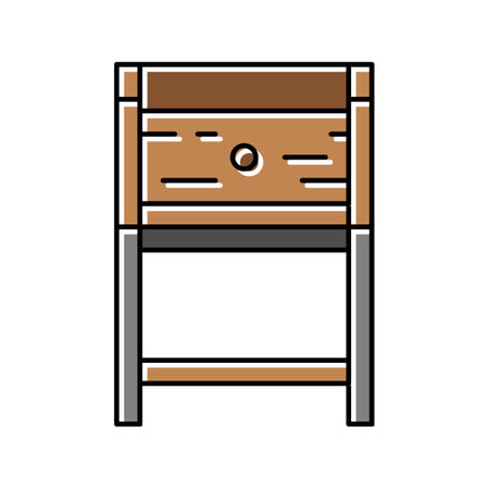 side table living room color icon vector illustrationのイラスト素材