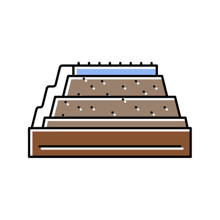 removing copper from oxide ore color icon vector illustrationのイラスト素材